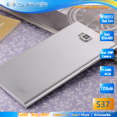 Mtk6572 WCDMA Android 4.2 Phone with 5inch Fwvga 854X480 Display